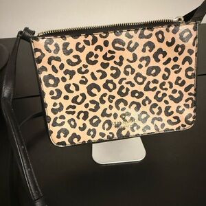 Kate Spade Black and Tan Leopard Crossbody Bag